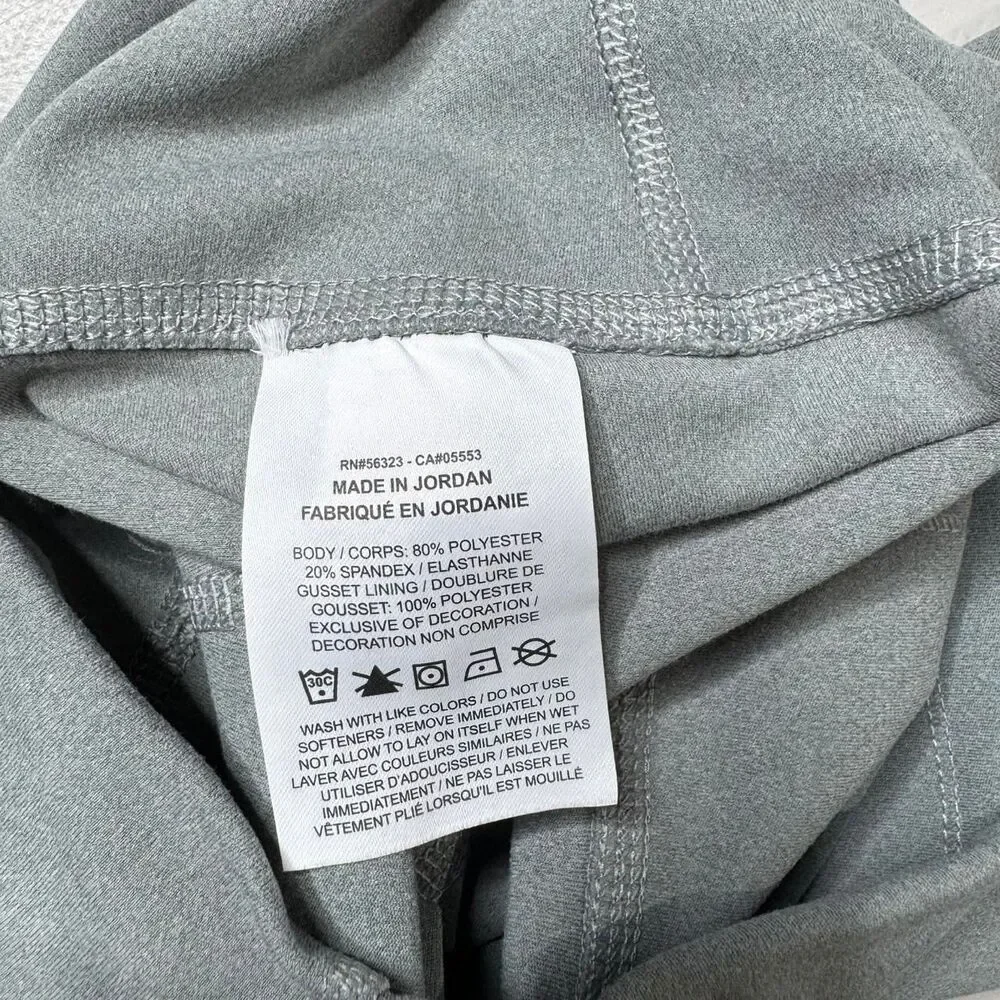 Nike Women's Grey and Green Leggings